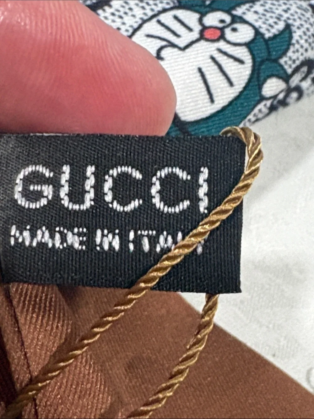 Gucci Printed silk ribbon new
